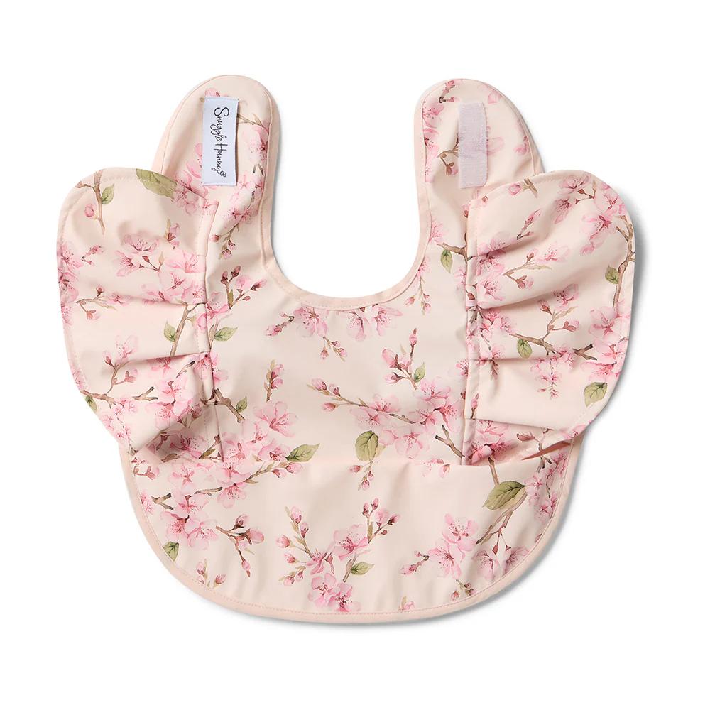 Snuggle Bib with Frill - Cherry Blossom