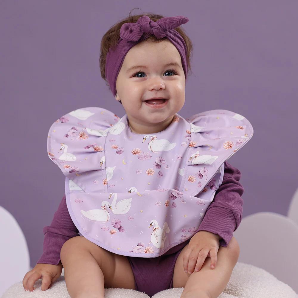 Snuggle Bib with Frill - Swan Lake