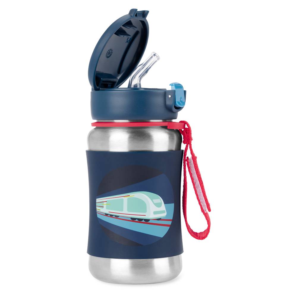 Spark Style Stainless Steel Straw Bottle - Train