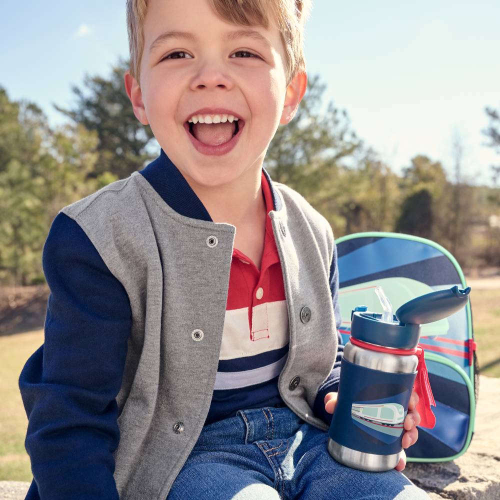 Spark Style Stainless Steel Straw Bottle - Train