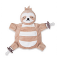 Brown sloth Sleepytot comforter against white background.