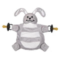 Grey bunny Sleepytot comforter against white background.