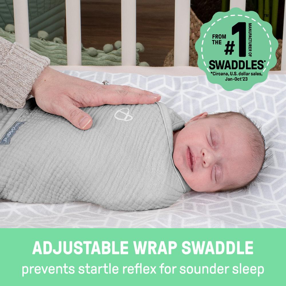 1.5 tog Muslin Swaddle - Stage 1 - Granite