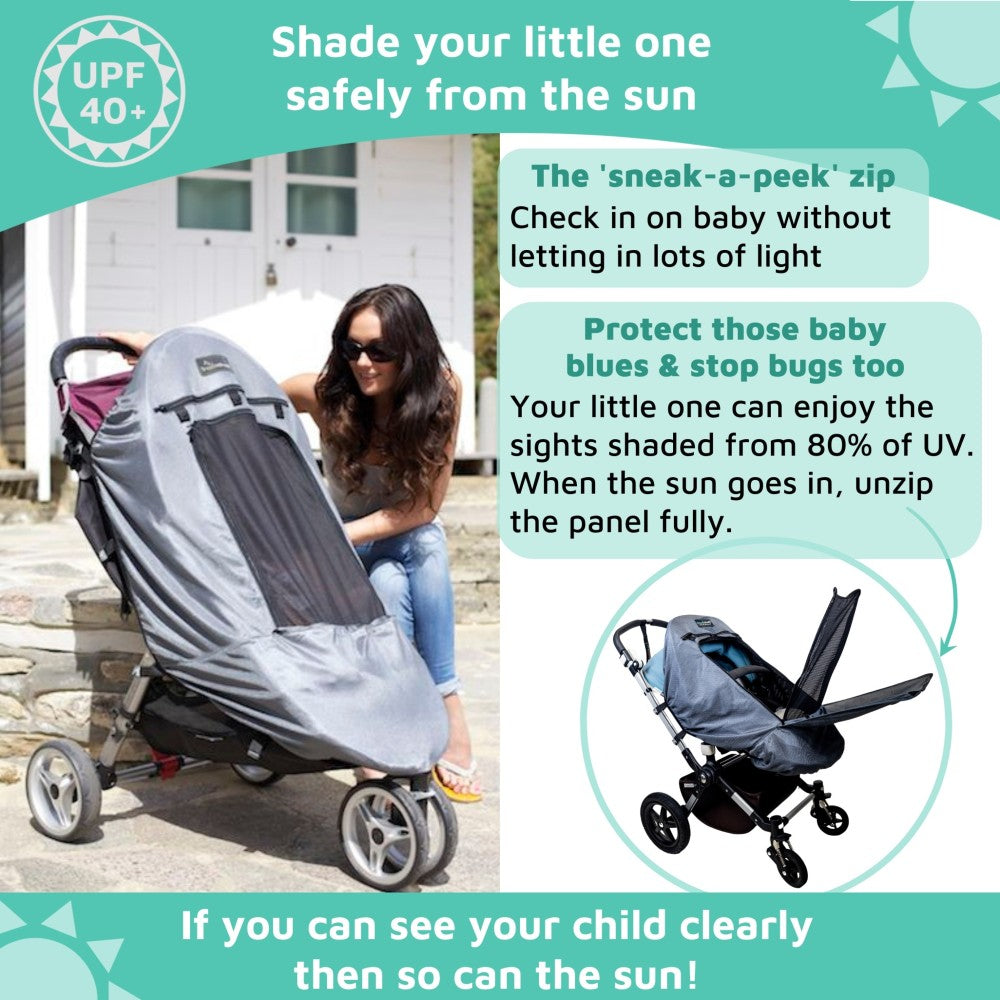 Buggy Sun & Sleep Shade - Plus Deluxe (snaps)