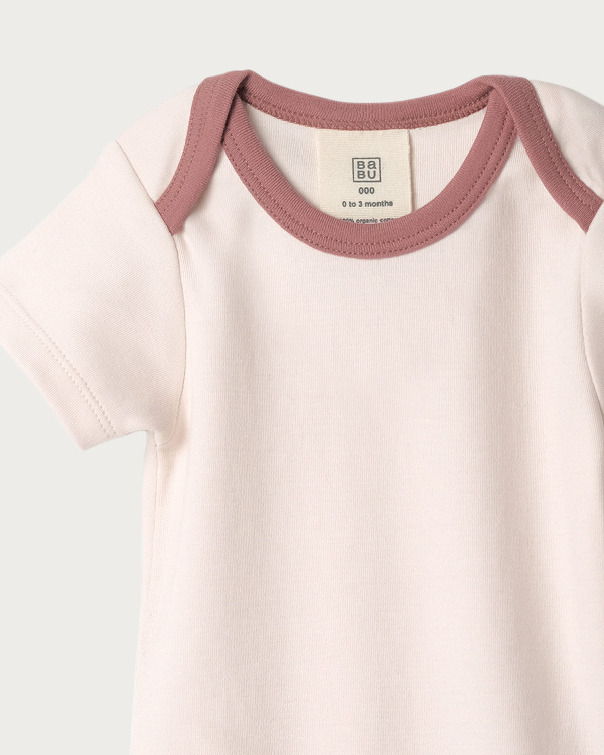 Cotton Short Sleeve Bodysuit - Petal Contrast
