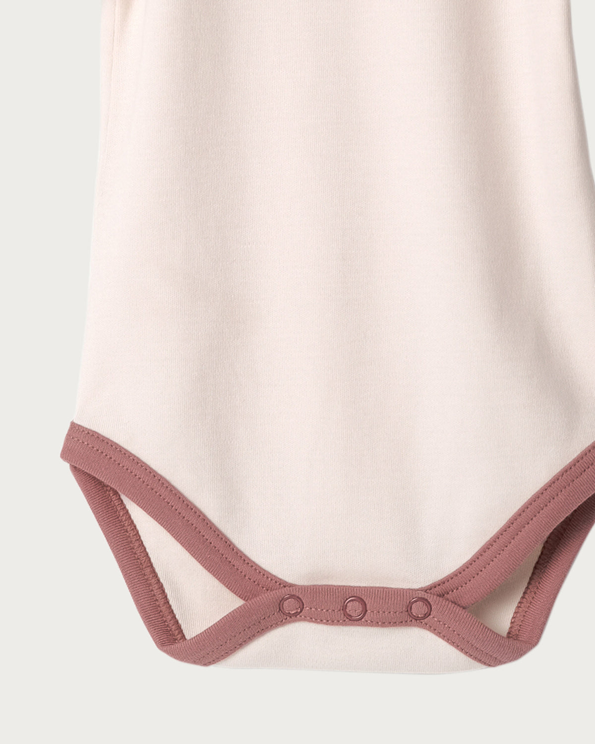 Cotton Short Sleeve Bodysuit - Petal Contrast