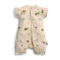 Baby romper with animal pattern on a white background