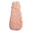 Pink sleeveless wearable blanket with elephant pattern on a white background