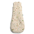 Baby sleeping bag with animal pattern on a white background