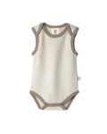 Cotton Singlet Bodysuit - Oat Contrast