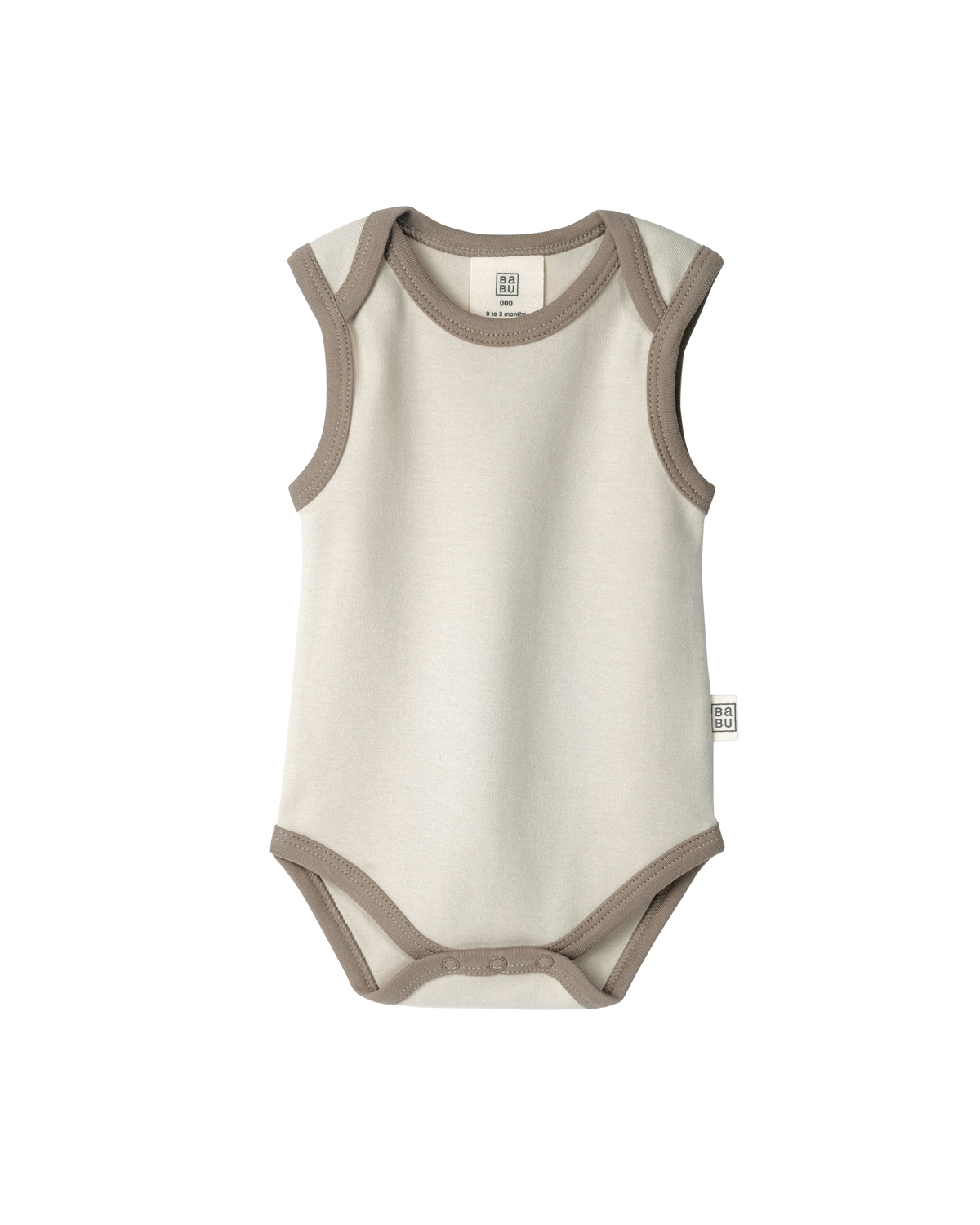 Cotton Singlet Bodysuit - Oat Contrast