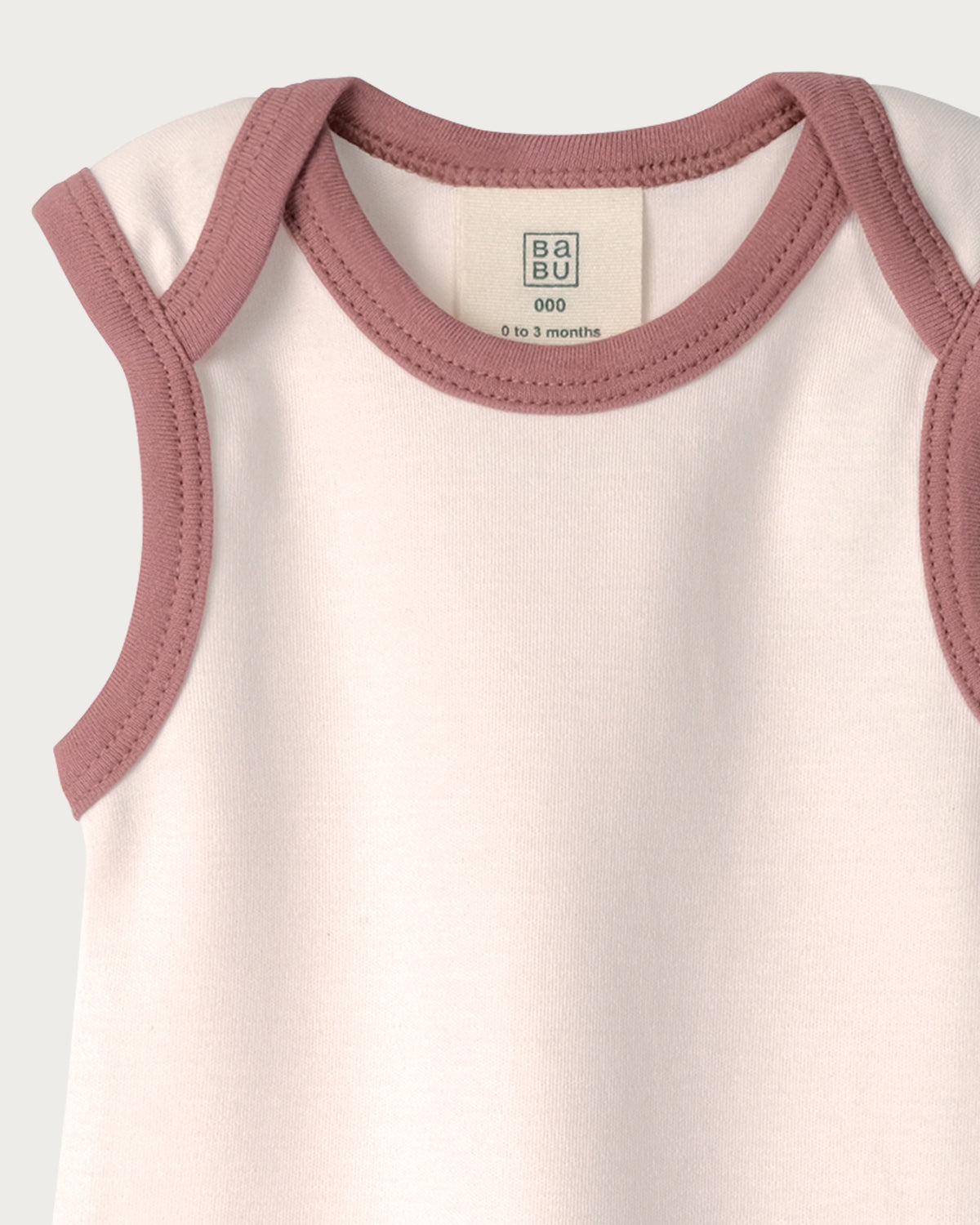Cotton Singlet Bodysuit - Petal Contrast