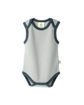 Cotton Singlet Bodysuit - Sky Contrast