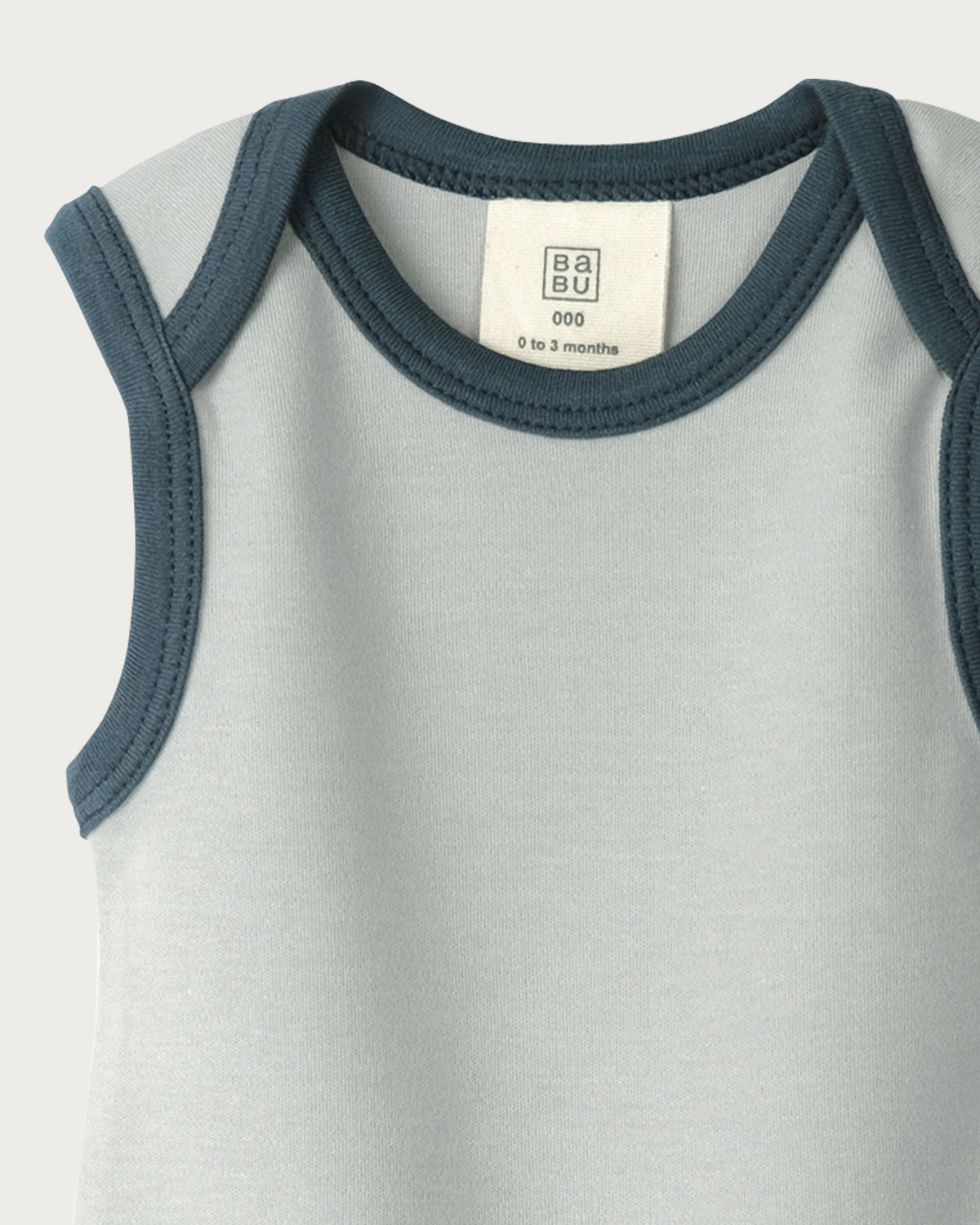 Cotton Singlet Bodysuit - Sky Contrast