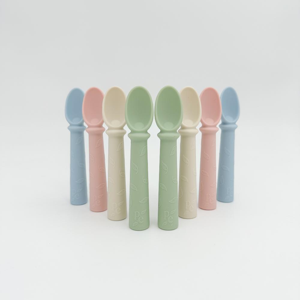 Silicone Baby Spoons 2pk - Fern