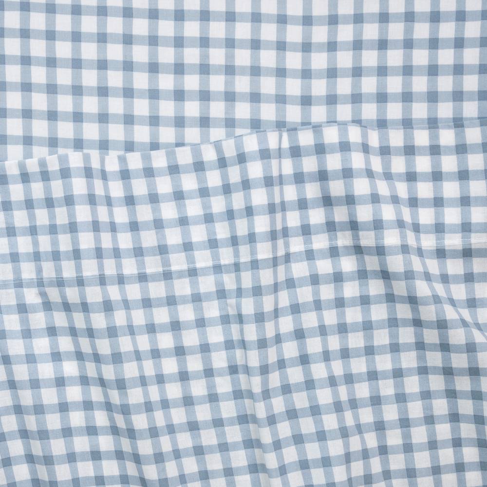 Cotton Cot Flat Sheet - Charlie - Blue