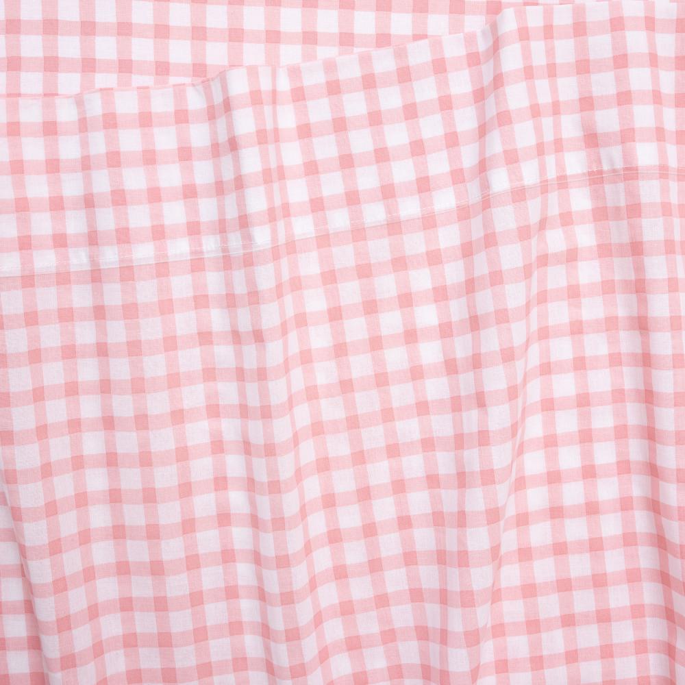 Cotton Cot Flat Sheet - Charlie - Blush