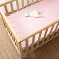 Cotton Cot Fitted Sheet - Charlie - Blush
