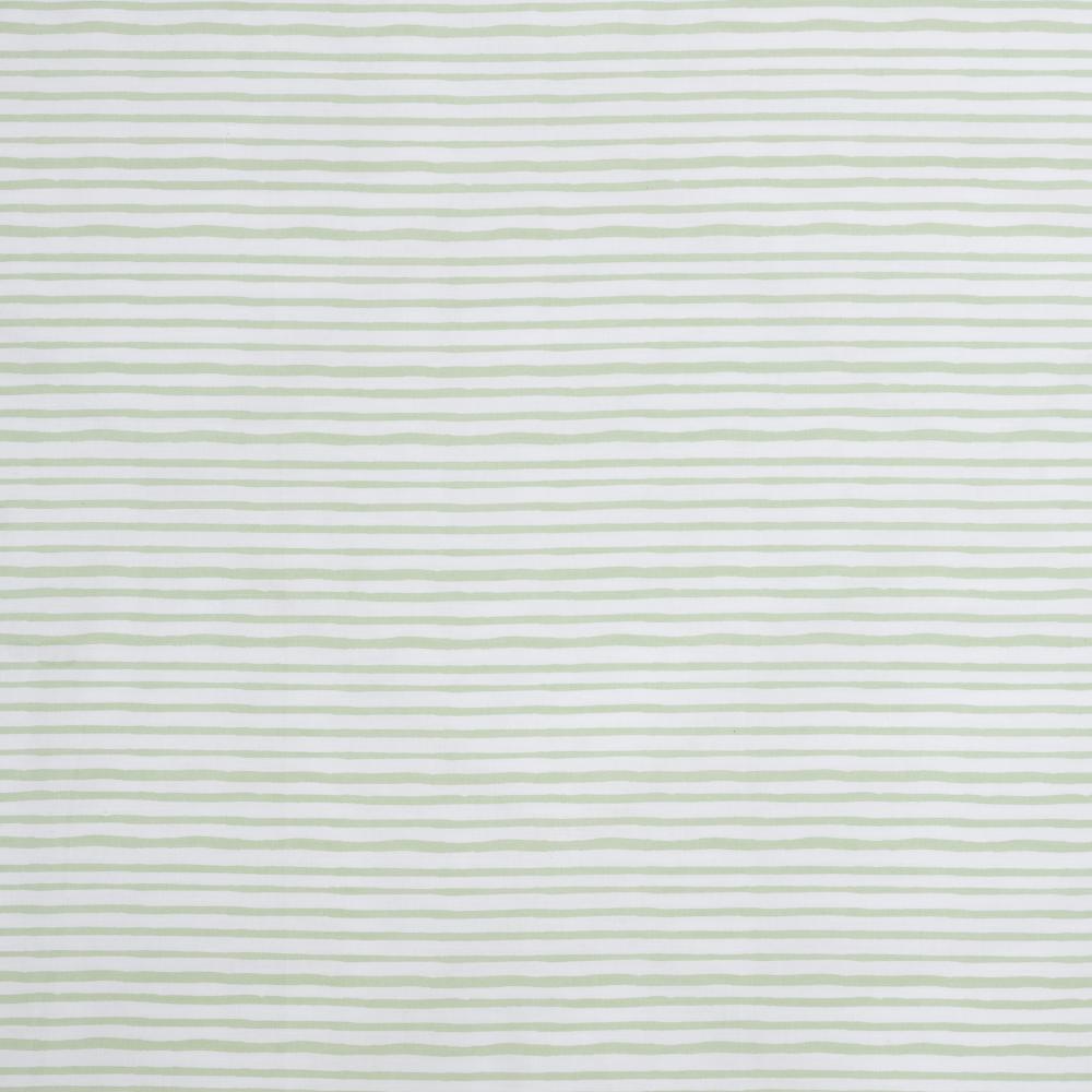 Cotton Cot Duvet Cover - Scribble Stripe Green