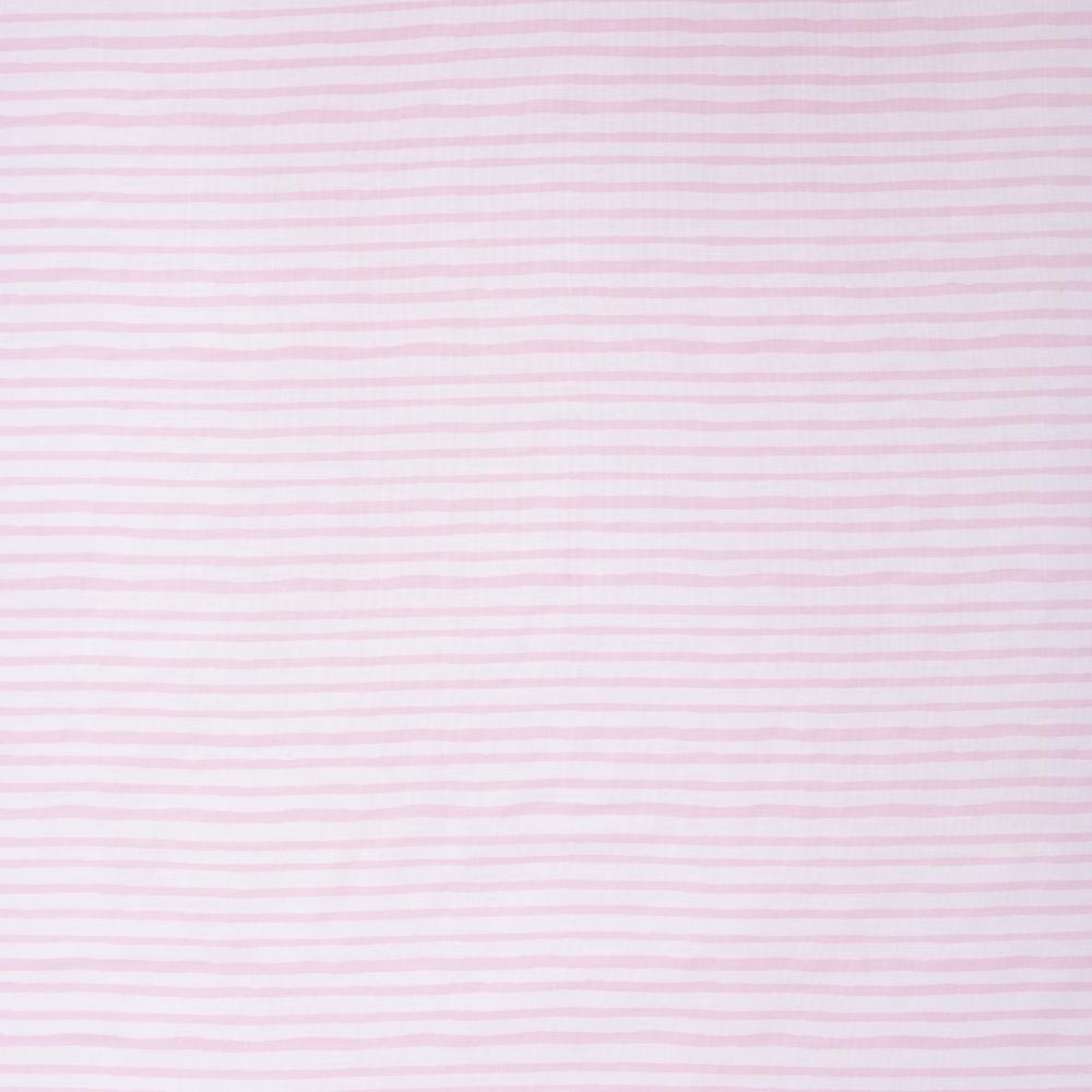 Cotton Cot Duvet Cover - Scribble Stripe Pink