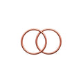 Two Dark Pink sling rings on a white background