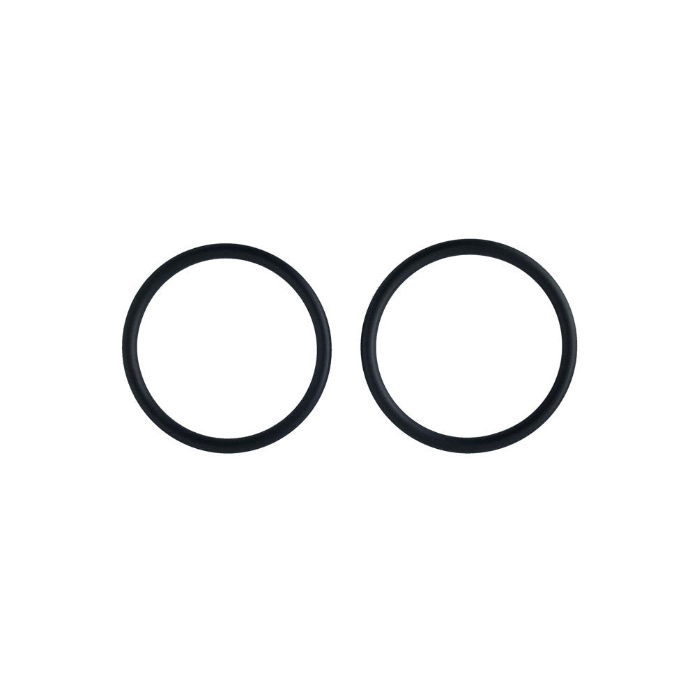 Two Black sling rings on a white background