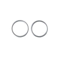 Two Silver rings on a white background