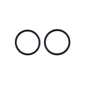 Two Black sling rings on a white background