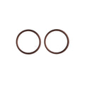 Two Bronze sling rings on a white background