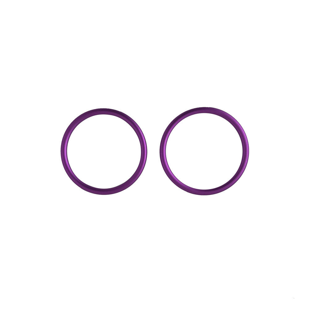 Two Purple sling rings on a white background