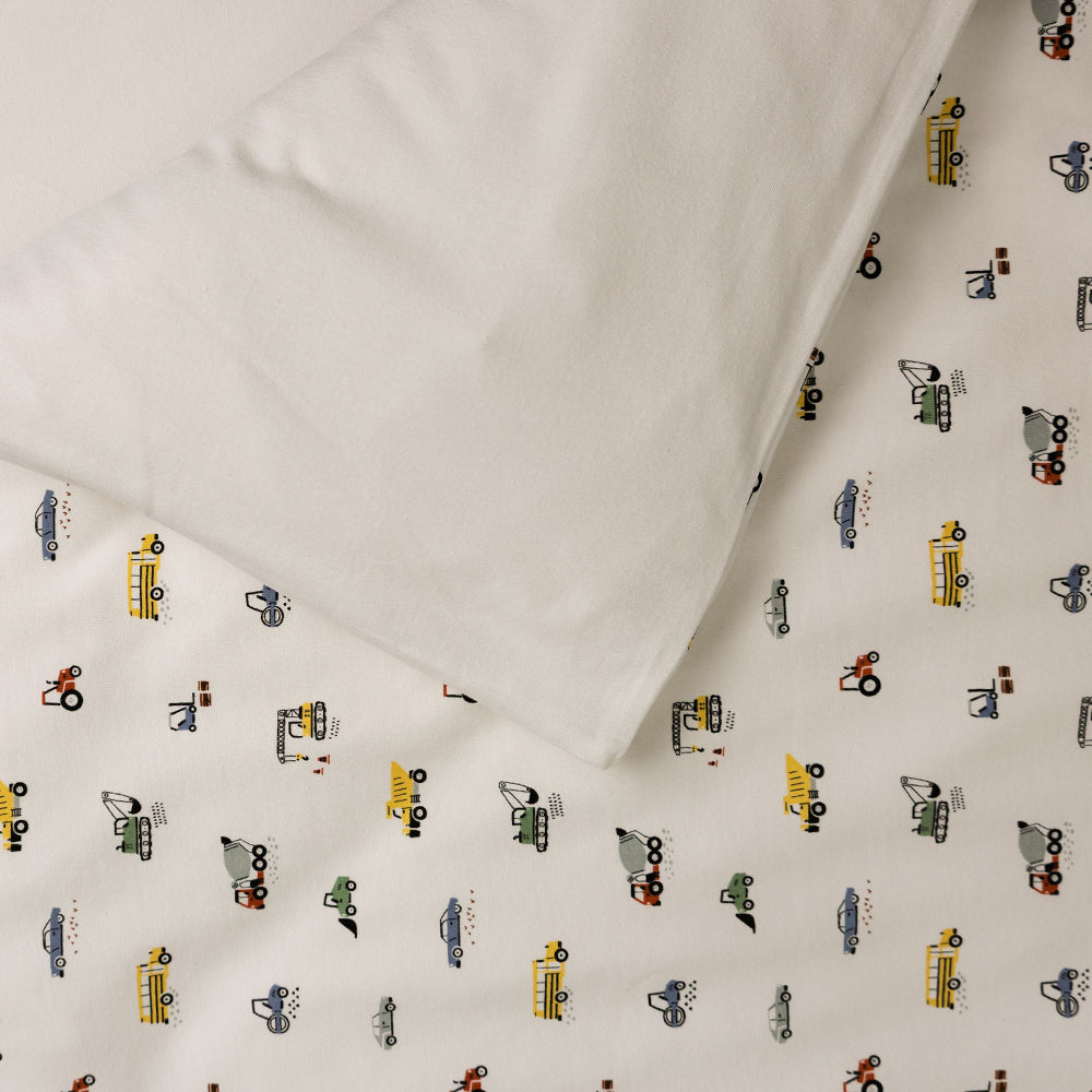 Cotton Duvet Cover with all over vehicles print.