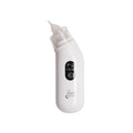 White nasal aspirator cleaning device with digital display on a white background