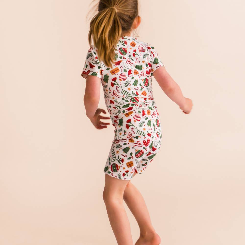 Organic Cotton Short Sleeve Pyjamas - Christmas