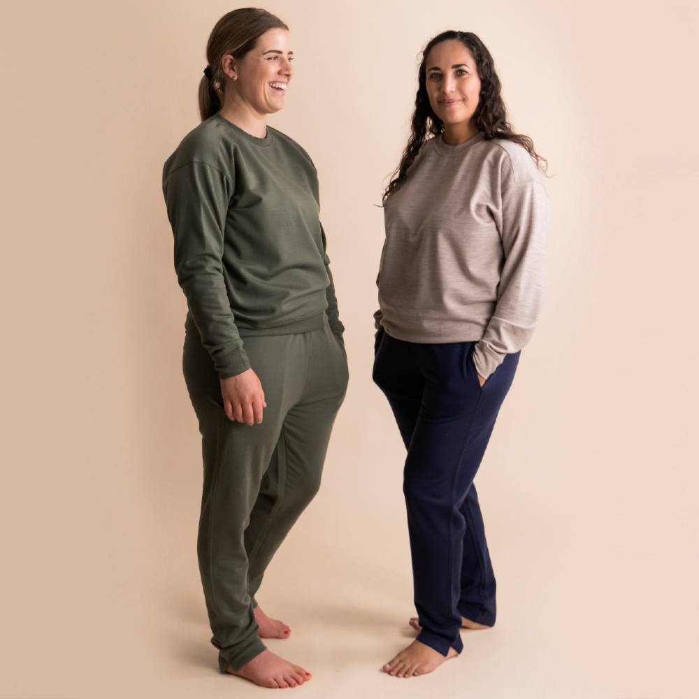 Merino Fleece Women's Crew Jumper - Black