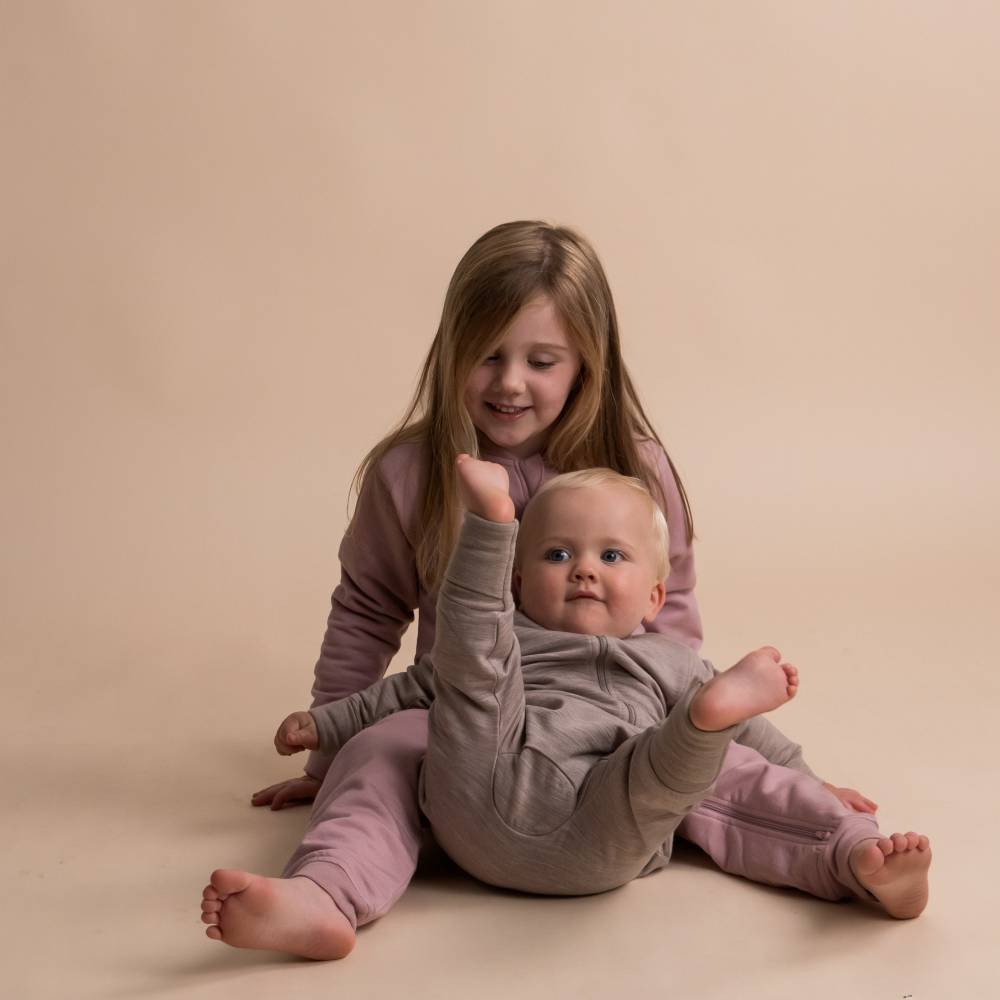 Merino Fleece Onesie - Dusky Pink