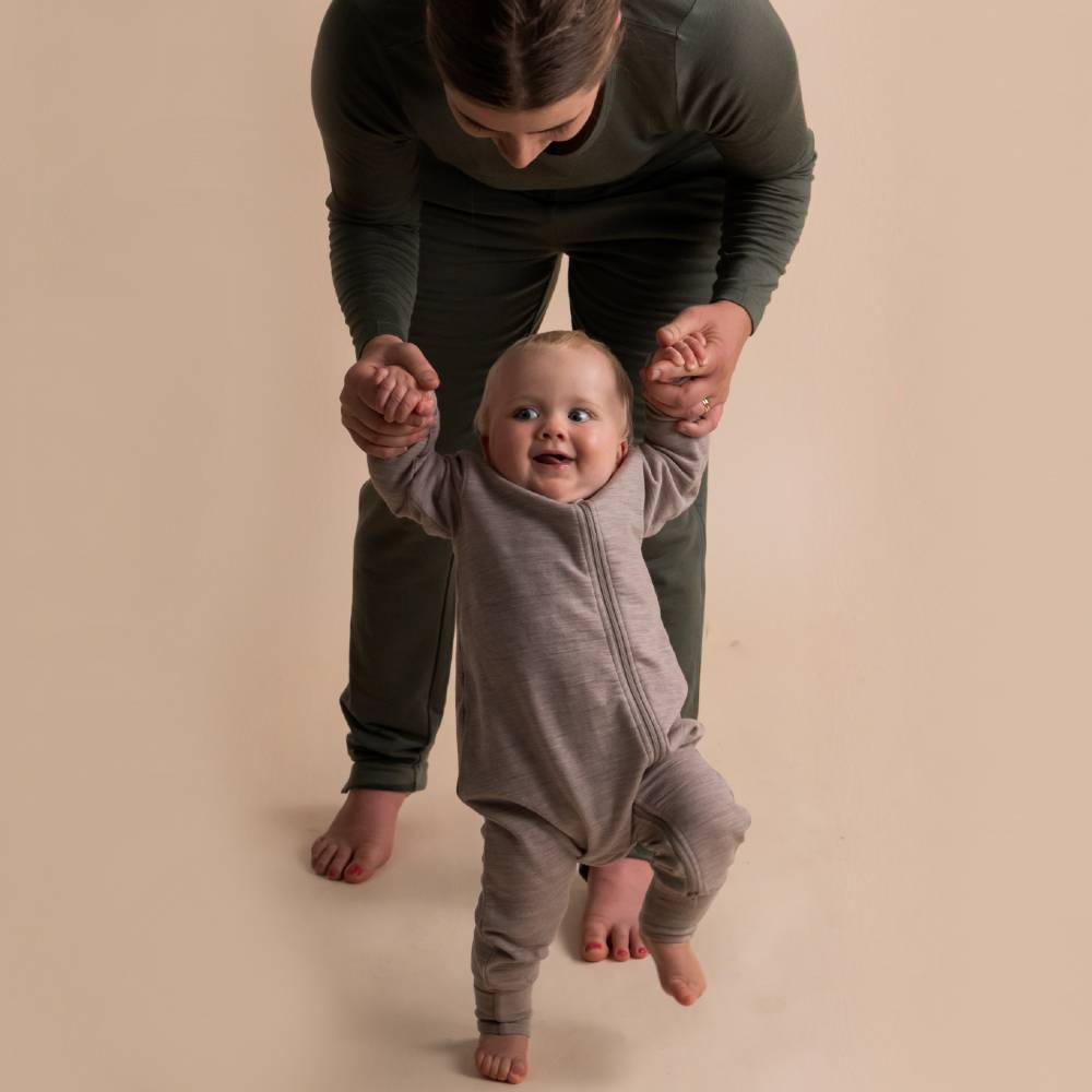 Merino Fleece Onesie - Dusky Pink