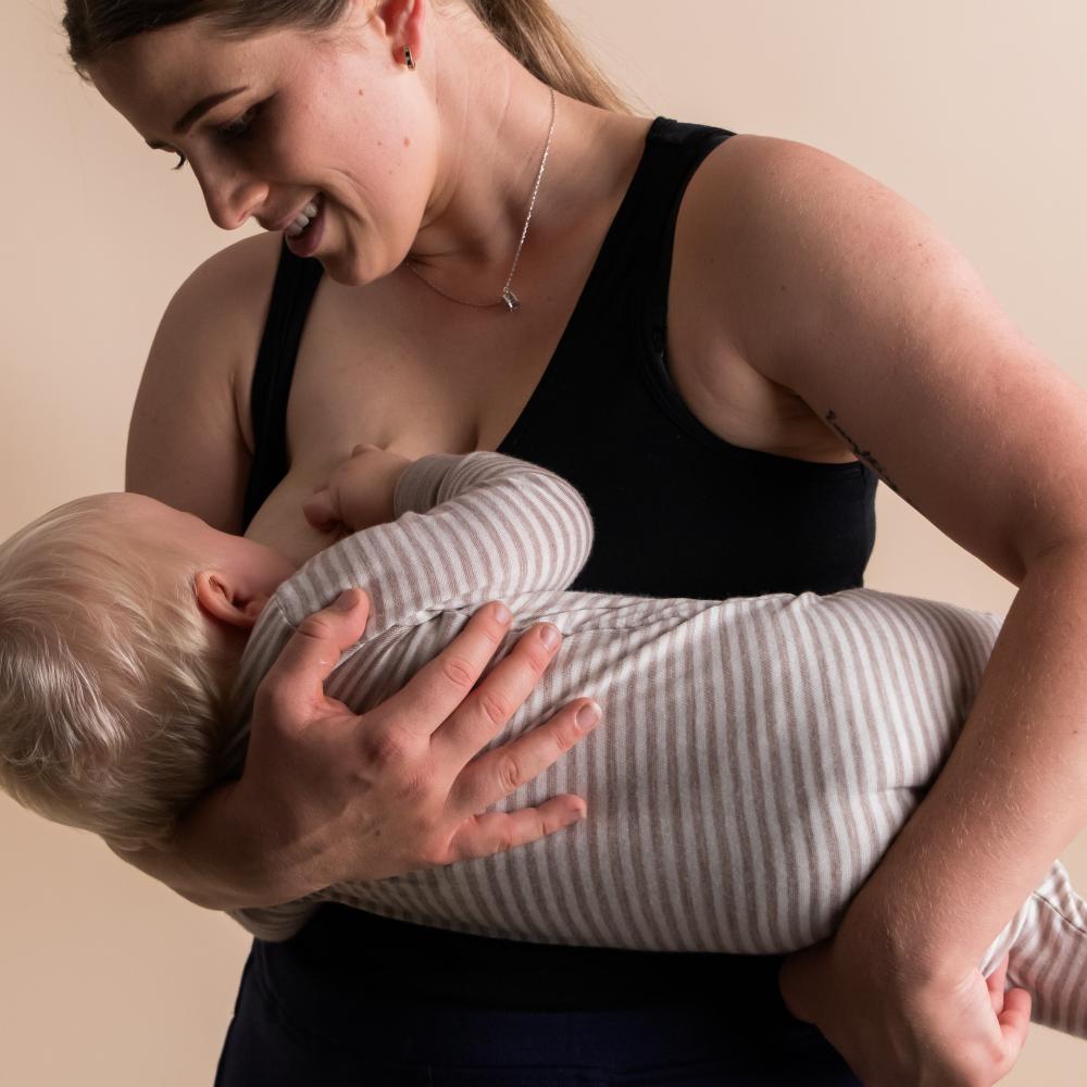 Merino Jersey Zipsuit - Honey Stripe