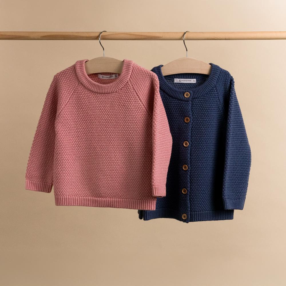 Merino Knit Crew Jumper - Pink