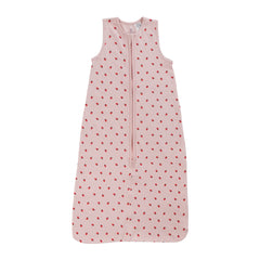 1.0 tog Organic Cotton Sleeping Bag - Blush Strawberries