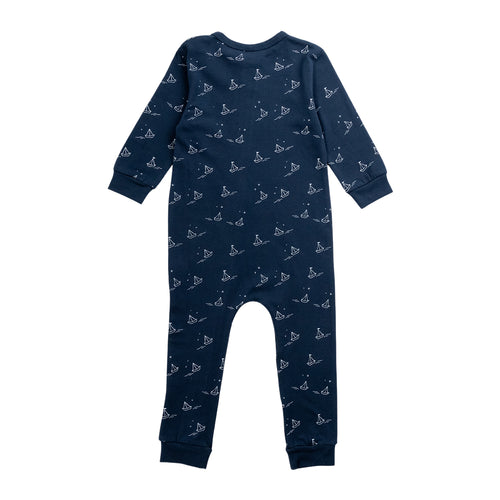 Organic Cotton Zipsuit - Sailboat