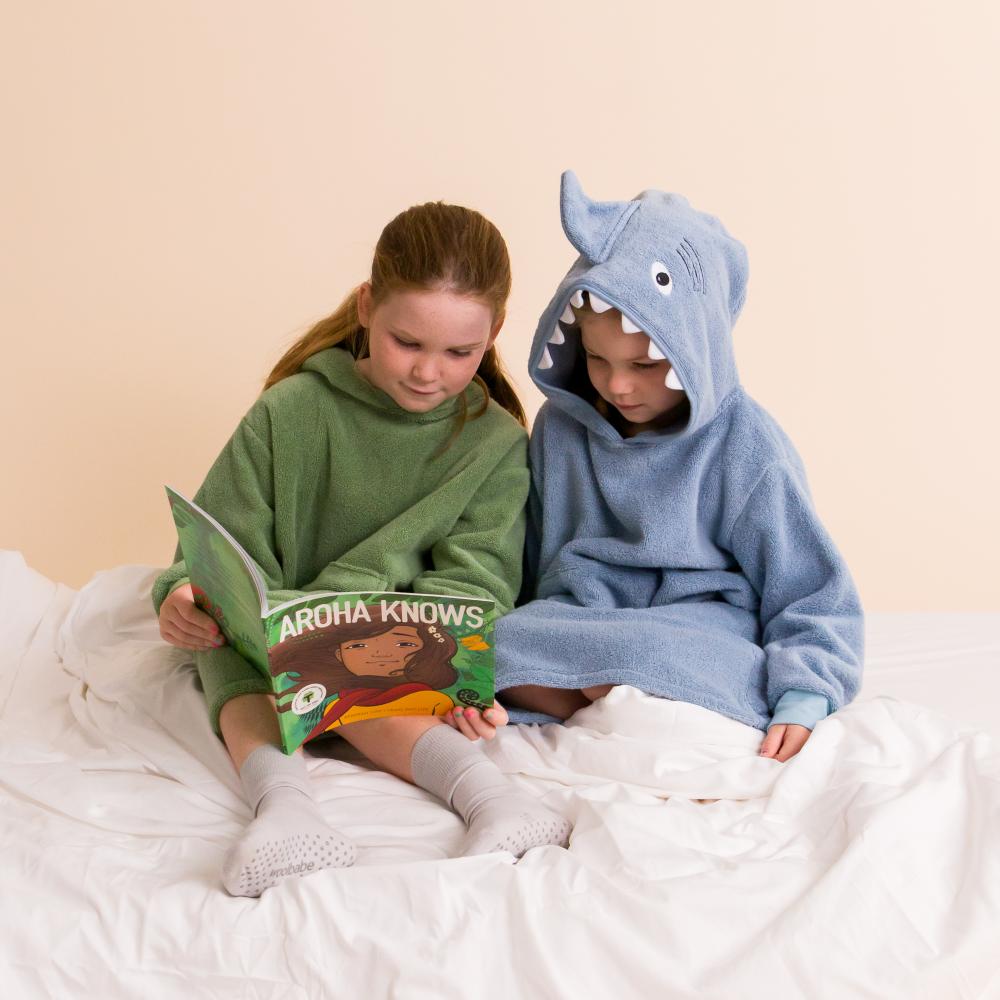 Towelling Lounge Hoodie - Shark