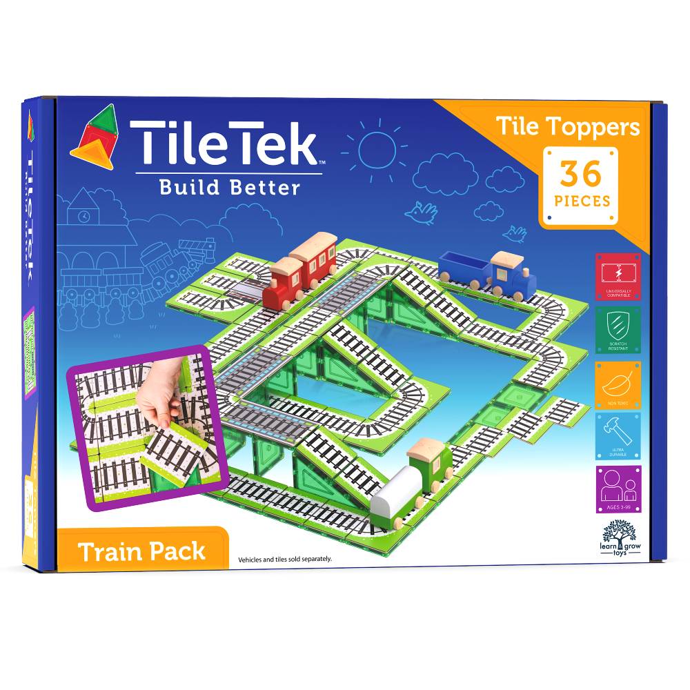 Tile Tek Toppers Train Pack on a white background. 