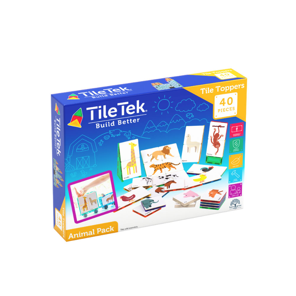 Tile Tek Toppers - Animals on a white background. 