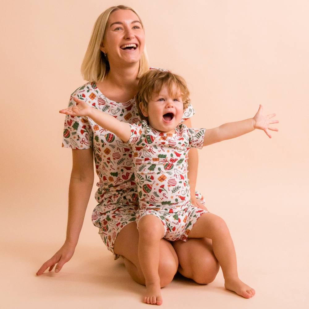 Organic Cotton Short Sleeve Pyjamas - Christmas