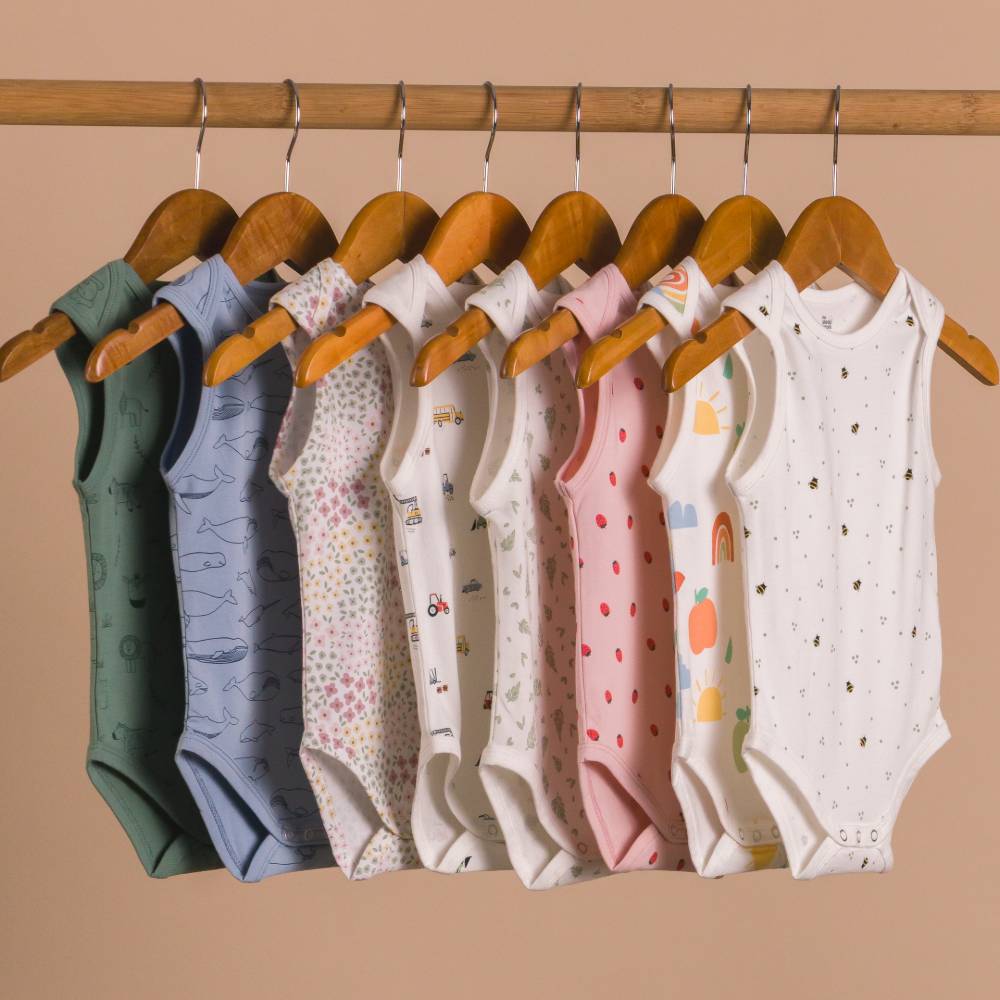 Organic Cotton Singletsuit - Blue Whales