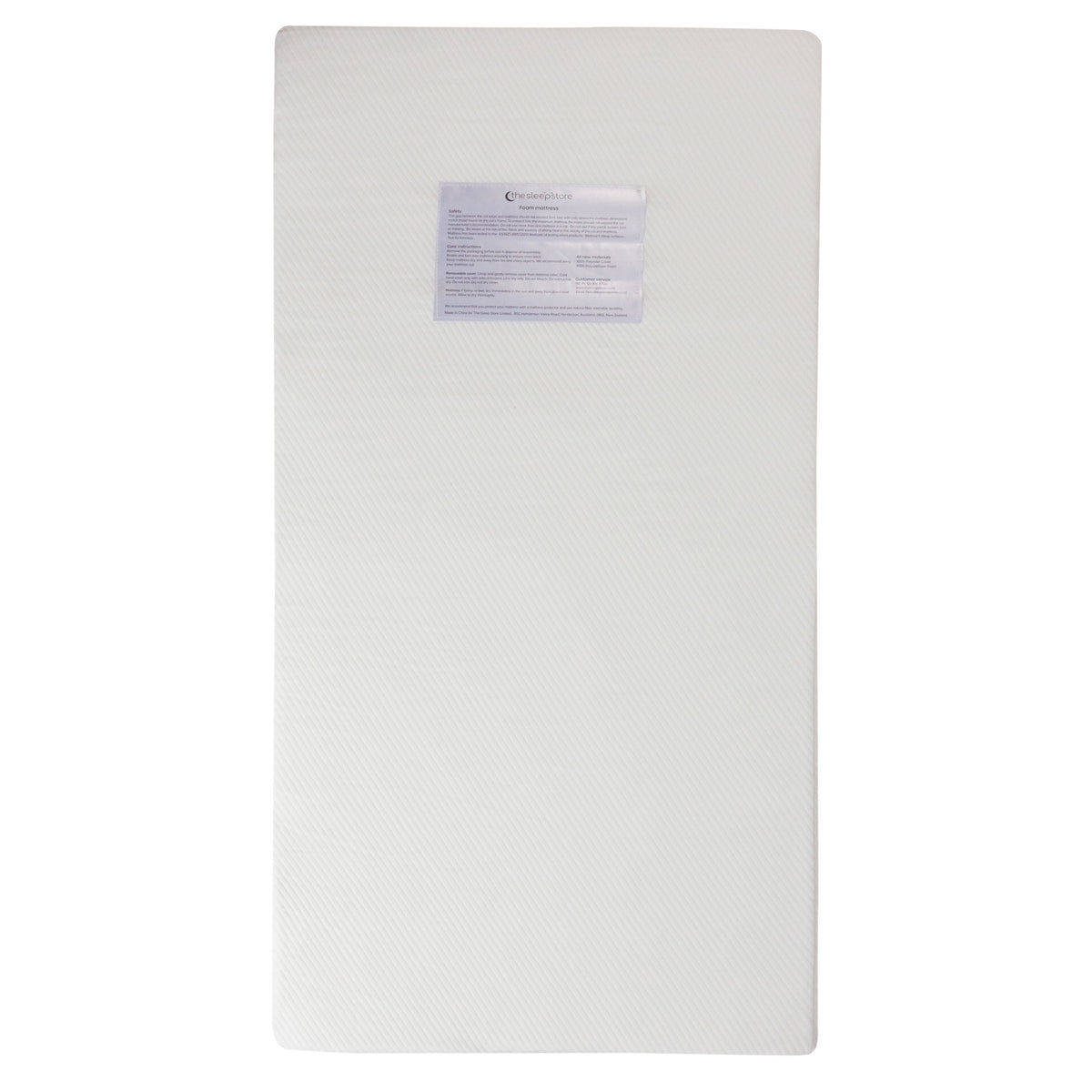 Foam Cot Matteress on a white background. 