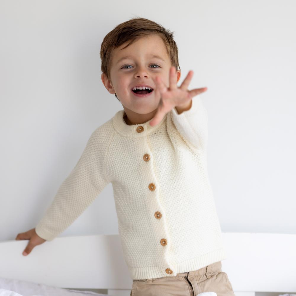 Merino Knit Cardigan - Natural