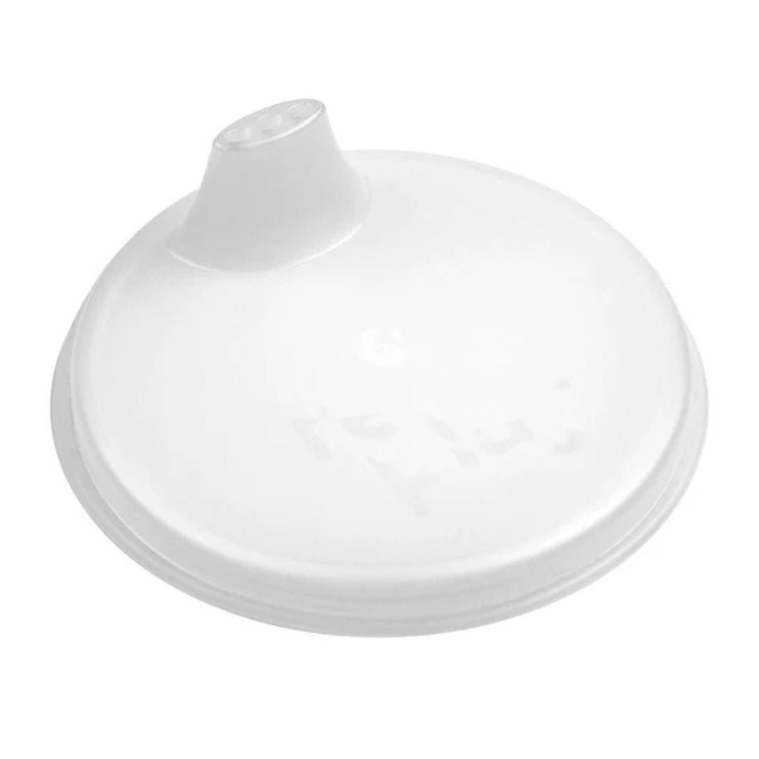 A White Re-Play Tiny Tumbler Lid Only - White on a white background