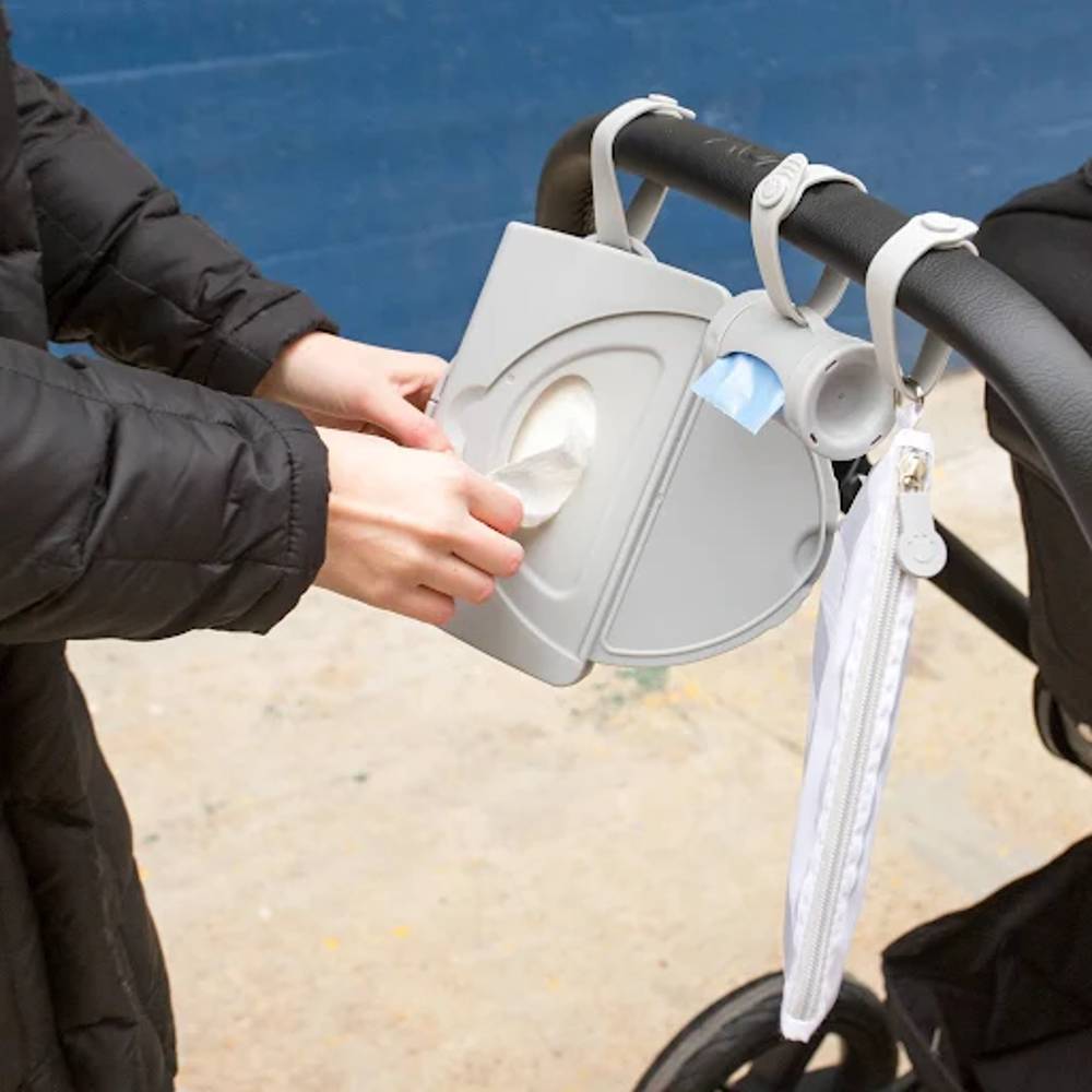 On the Go Wipes Dispenser - Grey