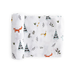 Muslin Swaddle Wrap - Forest Friends